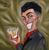 “Cheers To A Fun Night” Oil Study 1 • Size (unframed) 8" x 8"