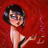 “Sorry Honey, I Just Don't Give a F**k” Oil Study • Size (unframed) 8 "x 8"