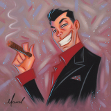 “Men Of Means” Oil Study • Size (unframed) 8" x 8"