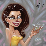 “Cheers To A Fun Night” Oil Study 2 • Size (unframed) 8" x 8"