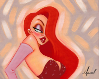“Jessica Rabbit” Oil Study • Size (unframed) 8" x 10"